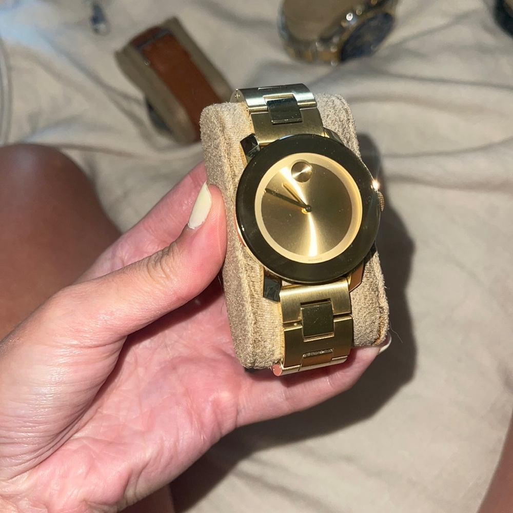 Gold Movado mens watch